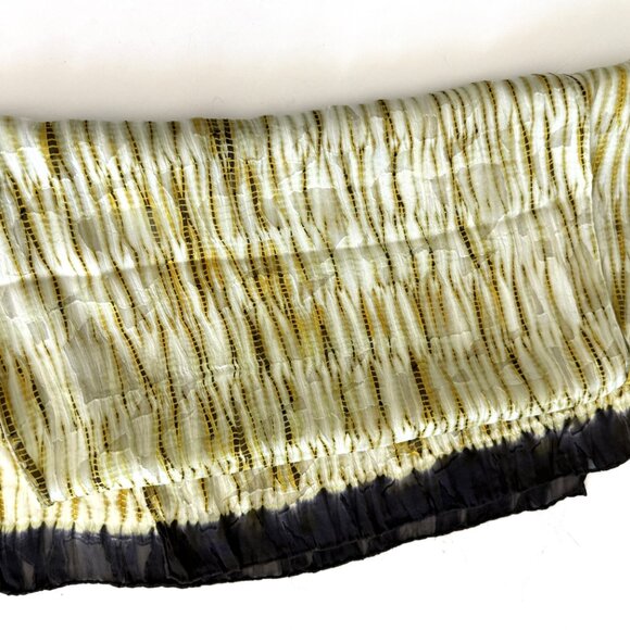 Lot of 2 Women's Scarves Green White Polyester - Picture 11 of 11